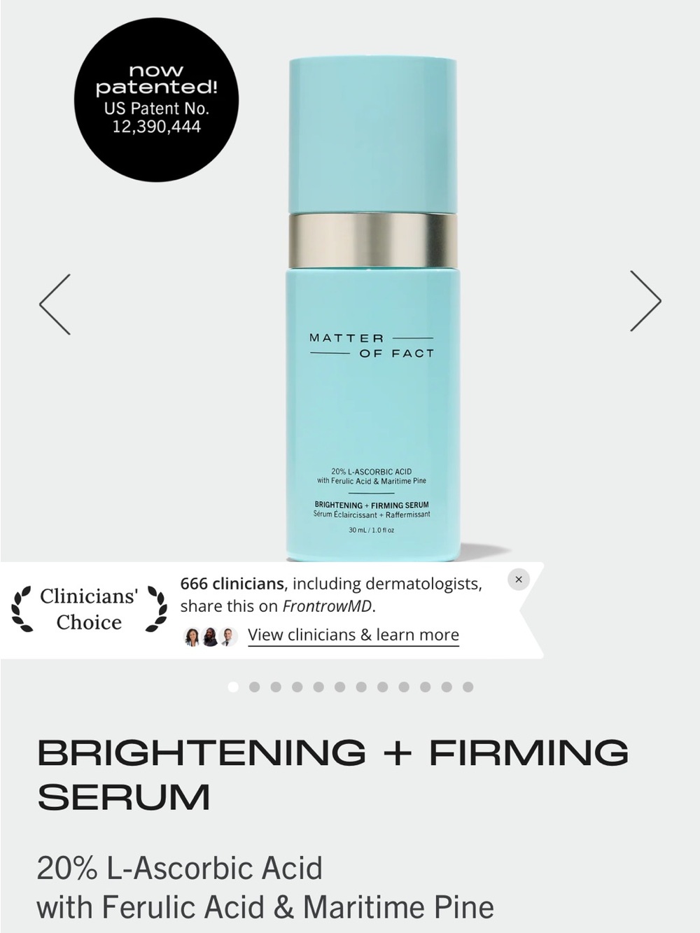Matter of Fact Brightening + Firming Serum 30mL